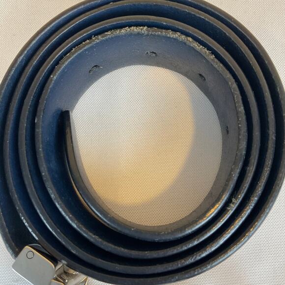 Ferragamo Leather Men's Belt, Blue - about 47 inches long - Picture 3 of 13